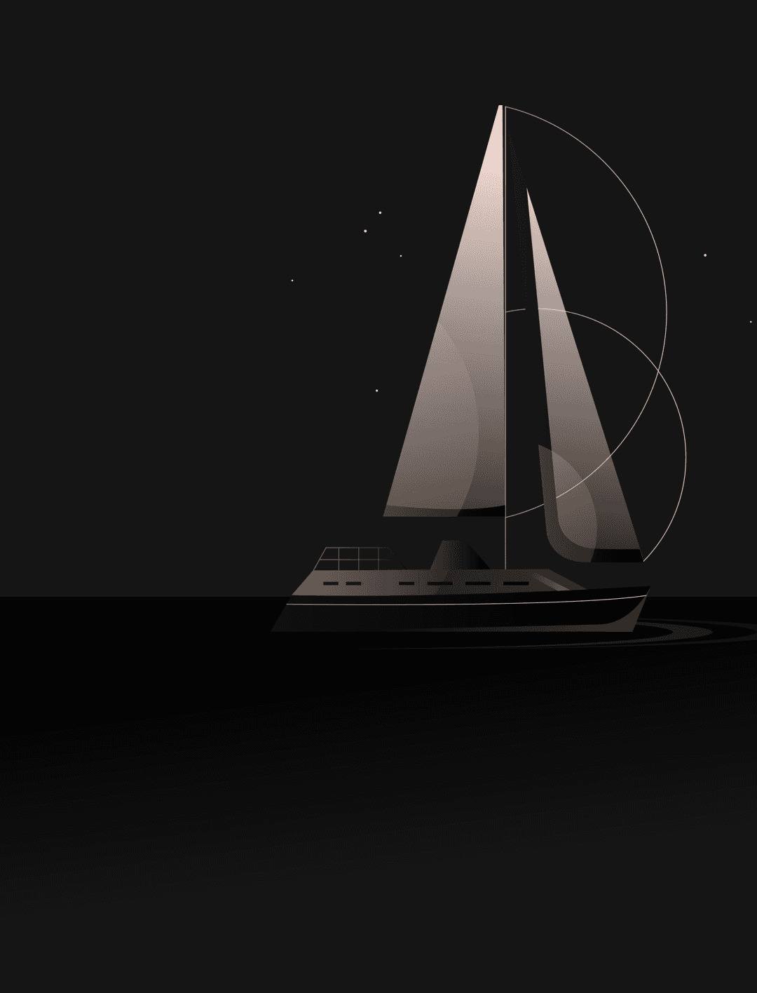 Illustration af en båd, der udtrykker ekspertise inden for digitalt design